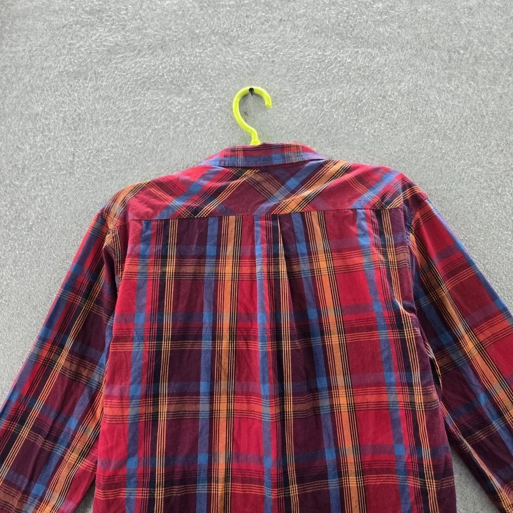 Levi's‎ 13GM2137 Men Button Up Shirt M Red Plaid Long Sleeve Grunge